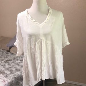 Womens plus Peasant Bohemian Blouse